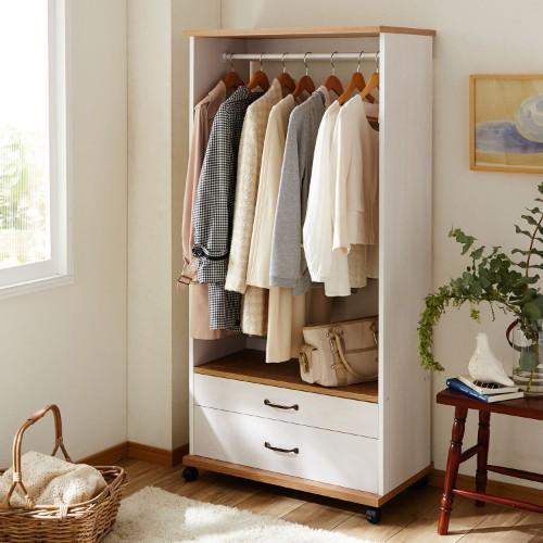 引出し付きハンガーラック<幅60cm/幅75cm>の商品写真