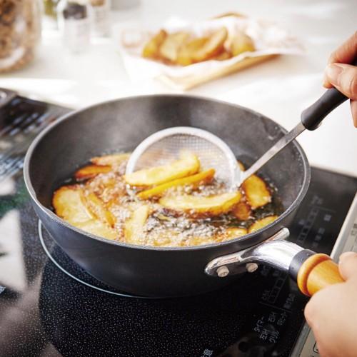 家族が喜ぶ焼く・煮る・揚げる深型フライパン(IH用)22cm、28cm[日本製]の商品写真