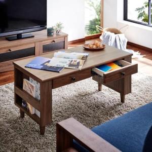 高さが調整できる収納たっぷりリビングローテーブルの商品写真