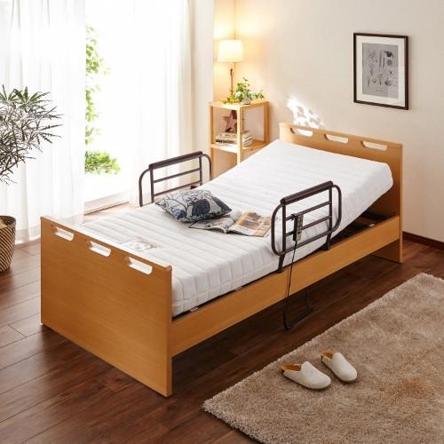 【非課税対象】持ち手の付いた電動リクライニングベッド<シングル>の商品写真