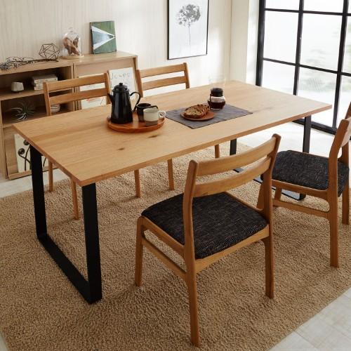 【サイズオーダー】オーク材天板の脚を選べるダイニングテーブル<4人用/6人用>の商品写真