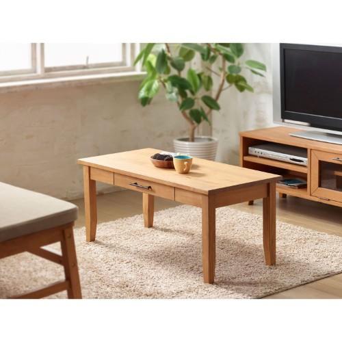 天然木のナチュラルリビングテーブルの商品写真