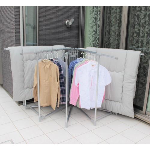 伸縮アーム付きで布団が5枚干せる軽量アルミ製室内室外兼用布団干しの商品写真