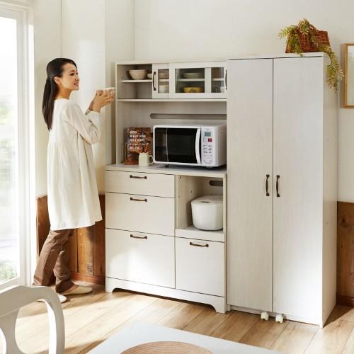 高さを抑えた木目調レンジ台の商品写真