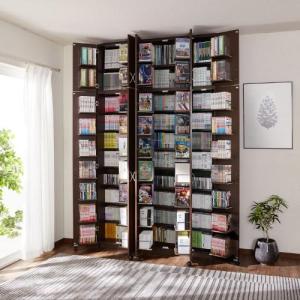 扉裏まで収納できる大容量のコミック・DVDラック専用上置きの商品写真