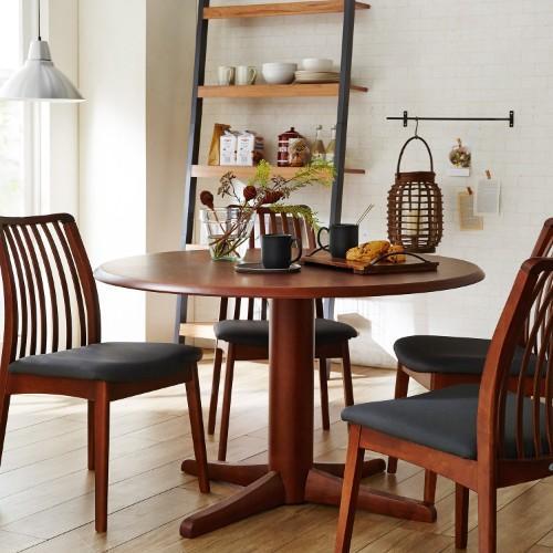 【イージーオーダー】天然木の円形ダイニングテーブルの商品写真