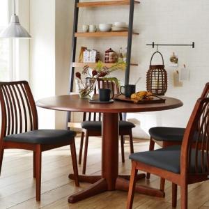 【イージーオーダー】天然木の円形ダイニングテーブルの商品写真