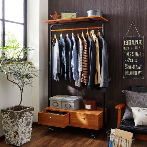 引出し付きハンガーラックの商品写真