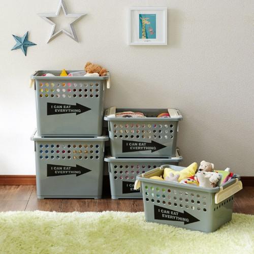 マルチスタッキングバスケット<浅型6個/浅型3個&深型2個/深型4個>の商品写真