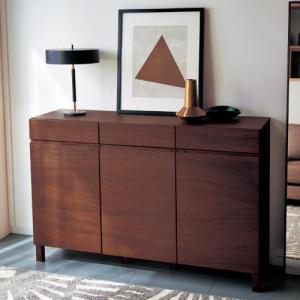 ウォルナット材のシンプルキャビネットの商品写真