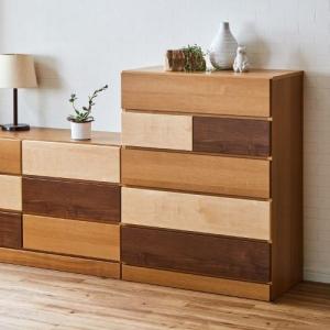 3カラーの木目調衣類チェストの商品写真
