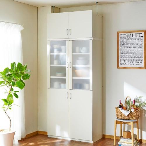 【幅1cmピッチサイズオーダー】大容量収納の突っ張りカップボード(日本製)の商品写真