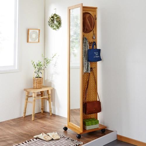 【国産】有孔ボード付きミラーの商品写真