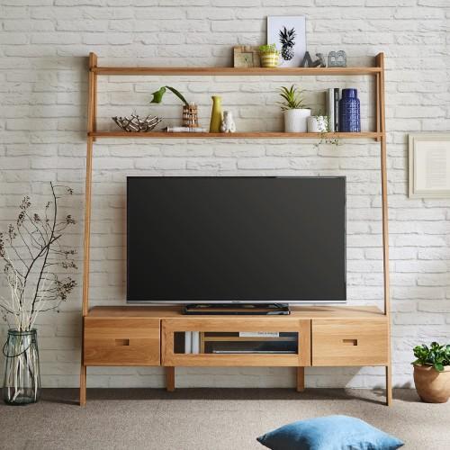 オーク材の壁面テレビ台の商品写真