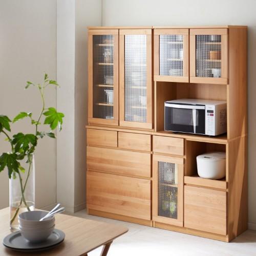 アルダー材のシンプルカップボードの商品写真