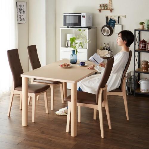 造りにこだわった北欧調ダイニングテーブル5点セット<4人用>の商品写真