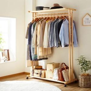 【日本製】収納力1.5倍!ハンガーラックの商品写真