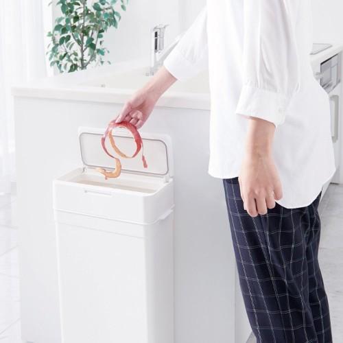 壁面設置に便利なスリムワンタッチオープンのキッチンゴミ箱<25L>【奥行17cm】の商品写真