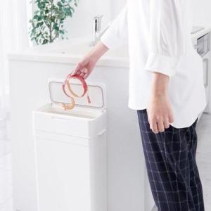 壁面設置に便利なスリムワンタッチオープンのキッチンゴミ箱<25L>【奥行17cm】