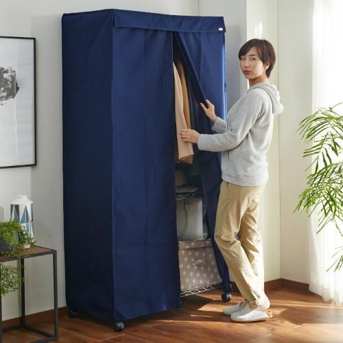 カバー付き頑丈ハンガーラック<幅91.5m>の商品写真