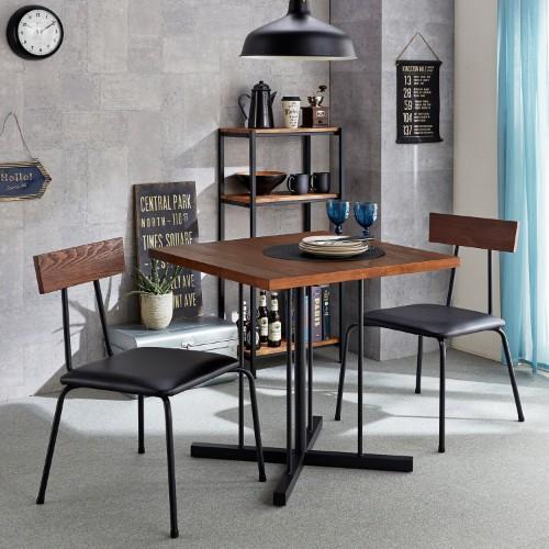 ブルックリンスタイルのダイニングテーブル3点セット<2人用>の商品写真