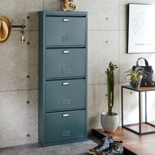 フラップ扉の超薄型シューズボックスの商品写真