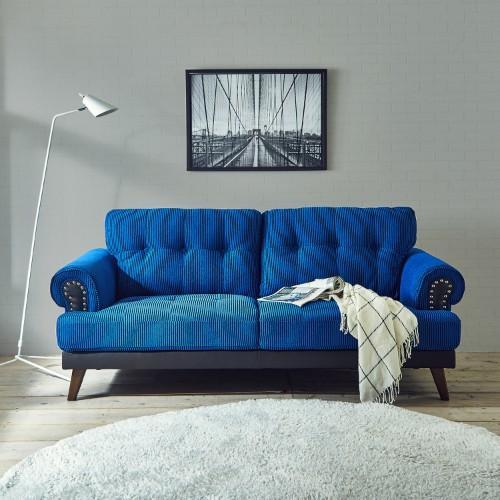 クラシカルブルーのソファー(3人掛け)の商品写真