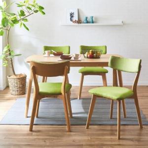 天然木のダイニング5点セット(幅135cm)の商品写真