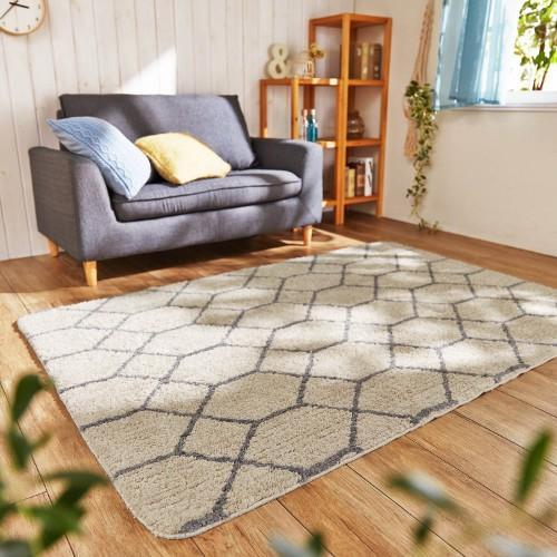 幾何学デザインのラグの商品写真