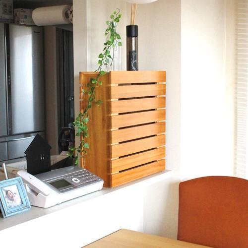 インテリアに馴染む扉式ルーター収納ボックスの商品写真