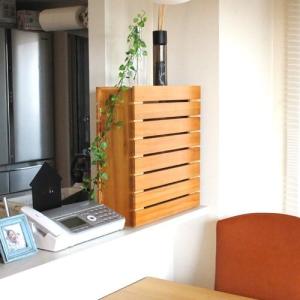 インテリアに馴染む扉式ルーター収納ボックスの商品写真