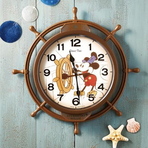 電波振り子掛け時計/「蒸気船ウィリー」の商品写真