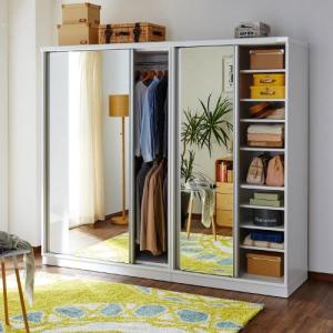 【受注生産】前面半ミラーの引き戸のワードローブの商品写真