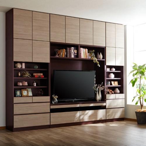 【高さ1cmピッチオーダー】木目調壁面テレビ台専用上置きの商品写真