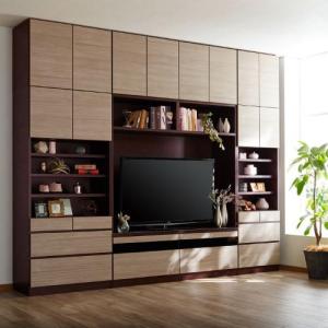 【高さ1cmピッチオーダー】木目調壁面テレビ台専用上置きの商品写真