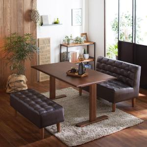 アルダー材のダイニングテーブル+ダイニングソファー3点セット<4人用>の商品写真