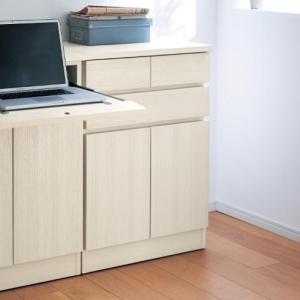 シンプルデザインのサイドキャビネット[日本製]の商品写真