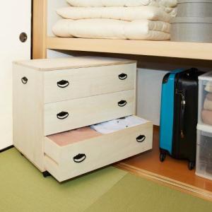 キャスター付き押入れ桐チェストの商品写真