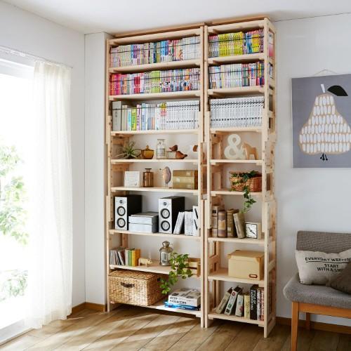 国産檜の突っ張り薄型オープンラックの商品写真