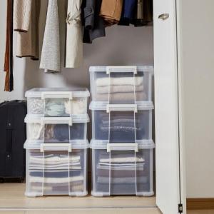 移動させやすいスタッキングクローゼット収納コンテナケースセット<奥行54cm>の商品写真