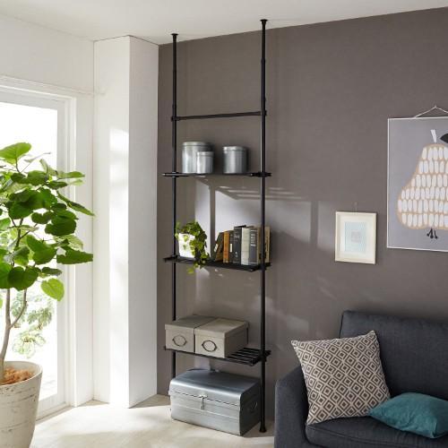 【超特価商品】突っ張りラック<棚3段/棚1段バスケット2段>の商品写真