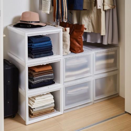 フラップ扉の樹脂ケース3個セット【奥行50cm】の商品写真