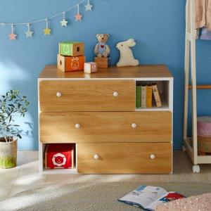 木目柄がきれいなオープンチェストの商品写真