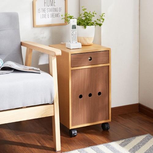 サイドテーブルとしても使えるモデム・ルーター収納ワゴンの商品写真