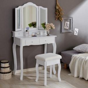 エレガント三面鏡ドレッサー&スツールの商品写真