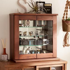 天然木フレームのコレクションケースの商品写真