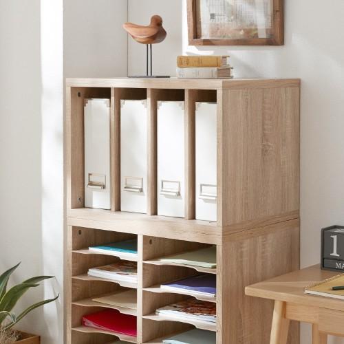 スタッキングできるファイルケース収納ラックの商品写真