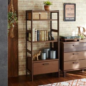 【大型商品送料無料】引出し付きオープンラックの商品写真