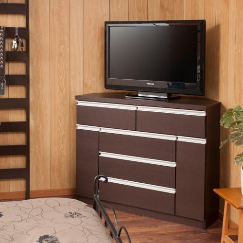 すっきりまとめて収納できるコーナーキャビネットの商品写真