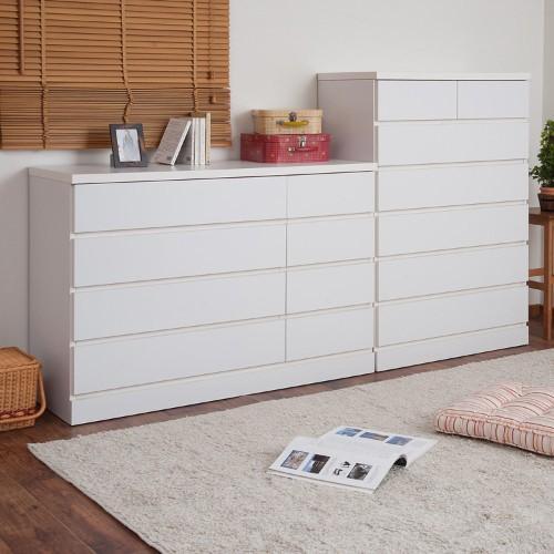 ホワイトカラーの衣類収納チェストの商品写真